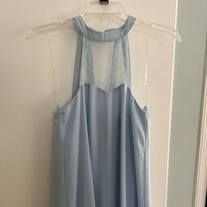 Tobi Light Blue High Neck Dress Size S
